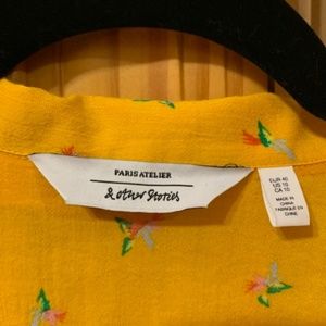 &other stories marigold yellow skater dress
